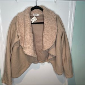 Sherpa Cardigan Jacket Fuzzy Fall Coverup Sweater
